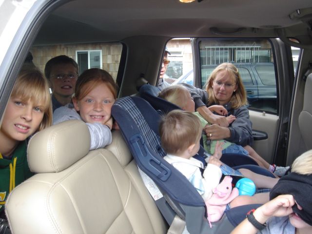 All the grandkids in one bus