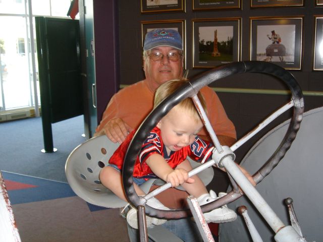 Tractors and Grandpa, what else do you need?