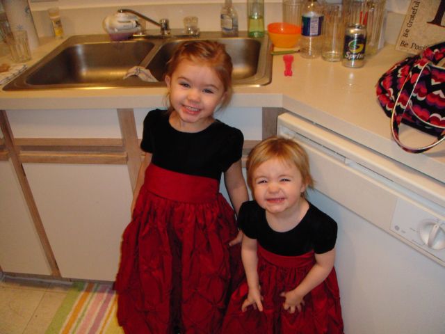 The girls in their pretty dresses